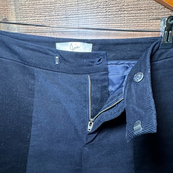 🌻 Joie Navy Blue Corduroy Flare Leg Cropped Pants size 4* Winter Career Holiday - Picture 6 of 8
